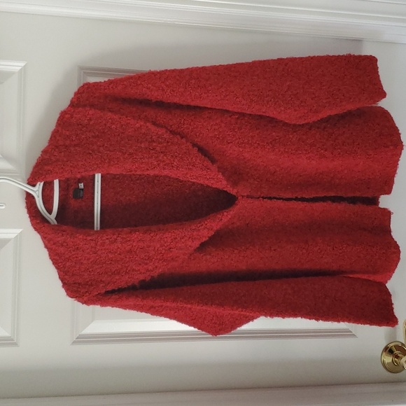 Tabask Red Alpaca Wool Nylon Blend Cardigan Size M - Picture 2 of 11